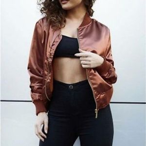 Bomber Jacket Coat Long Sleeve